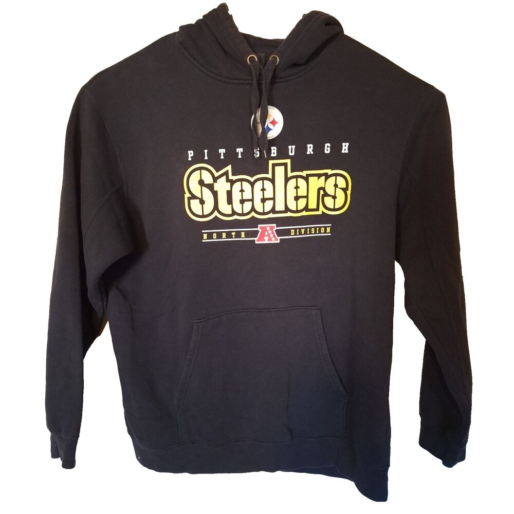 NFL Team Apparel Pittsburgh Steelers Sweatshirt Hoodie Football Black XL